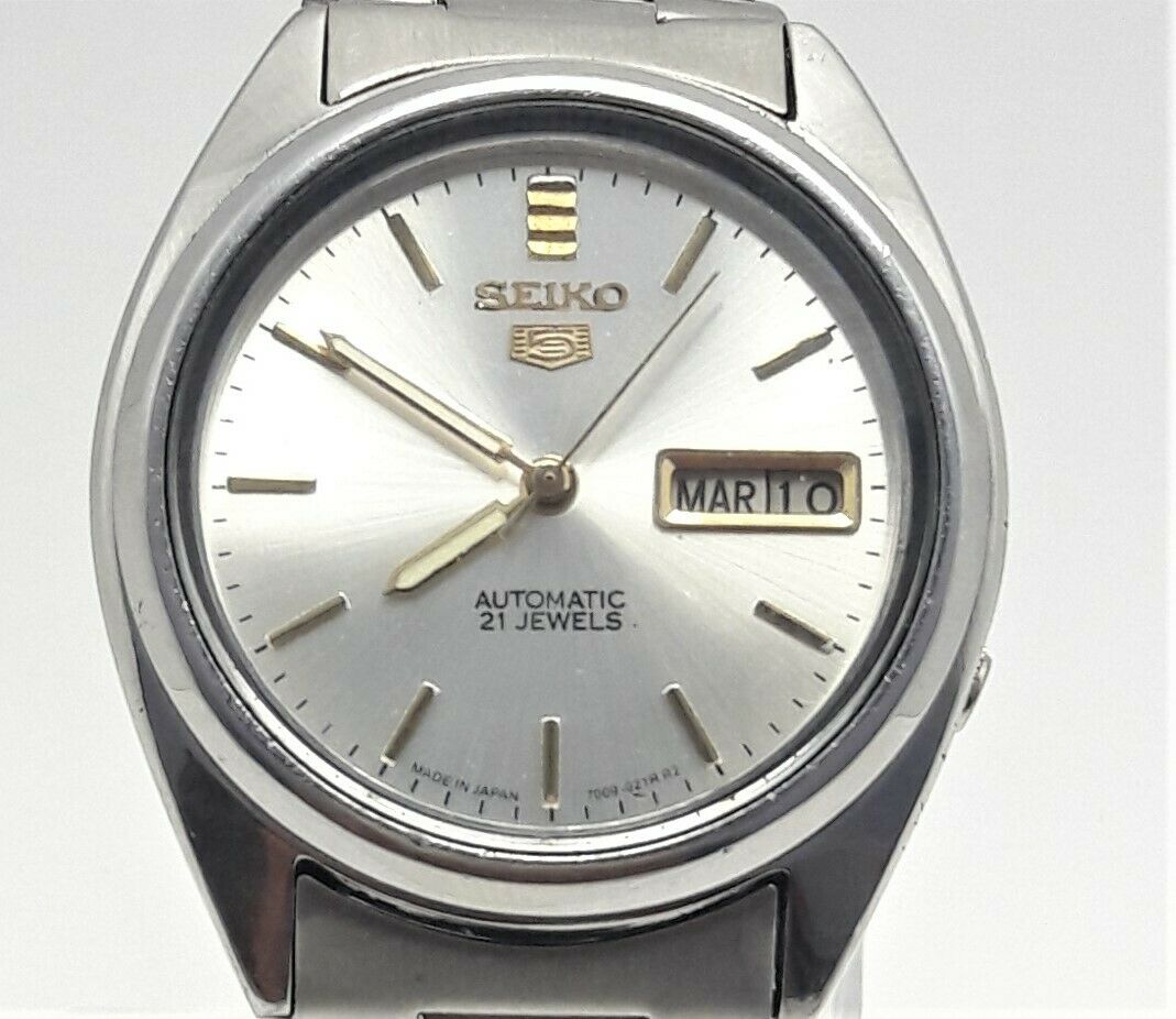 VINTAGE SEIKO 5 7009-3041 F AUTOMATIC 17J JAPAN MEN'S WATCH (2189
