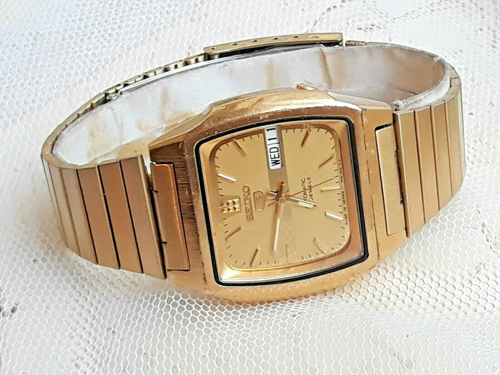 Vintage SEIKO 5 AUTOMATIC 25 Jewels 7S26 5860 Gold Plated Mens