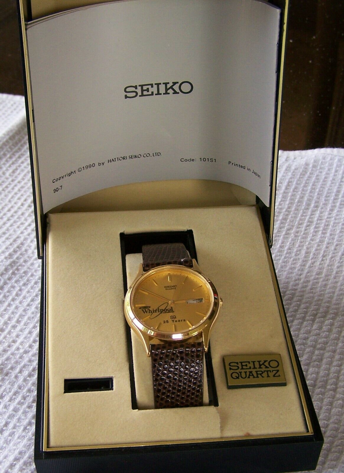 Vintage Seiko Quartz 25 Year Whirlpool Award Watch With Case 5y23-7079 |  WatchCharts