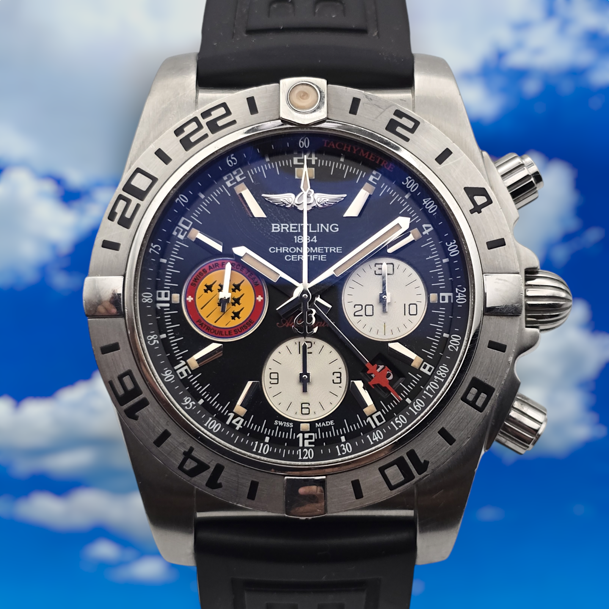 WTS WTT Breitling Chronomat 44 GMT limited edition Swiss Air Force Exclusive Pre sale before putting it on auction WatchCharts CA