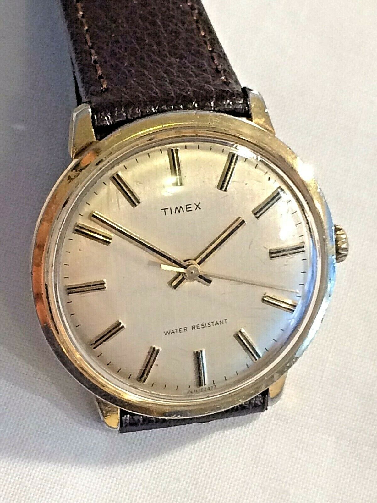 Vintage Larger Gold Plated TIMEX 2616102477 Mens Dress Watch | WatchCharts