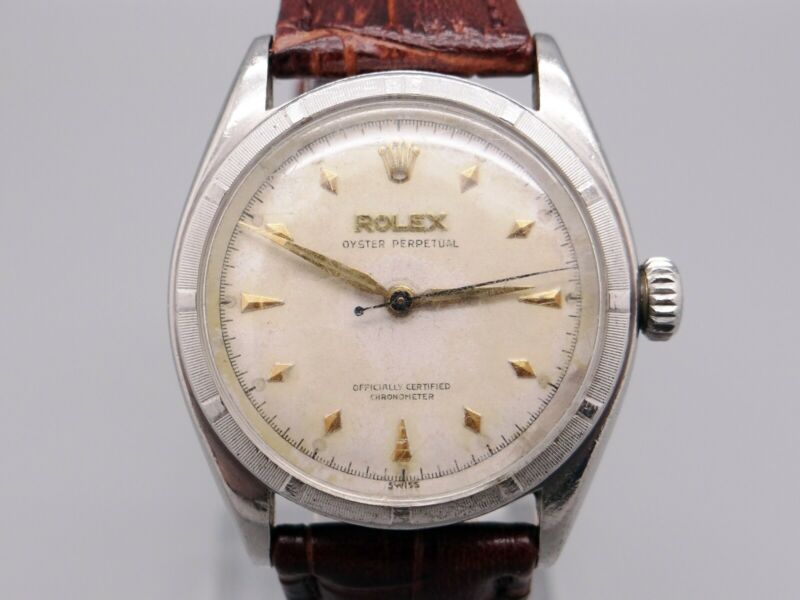 1951 Vintage Rolex Bubble Back Oyster Perpetual Stainless Steel