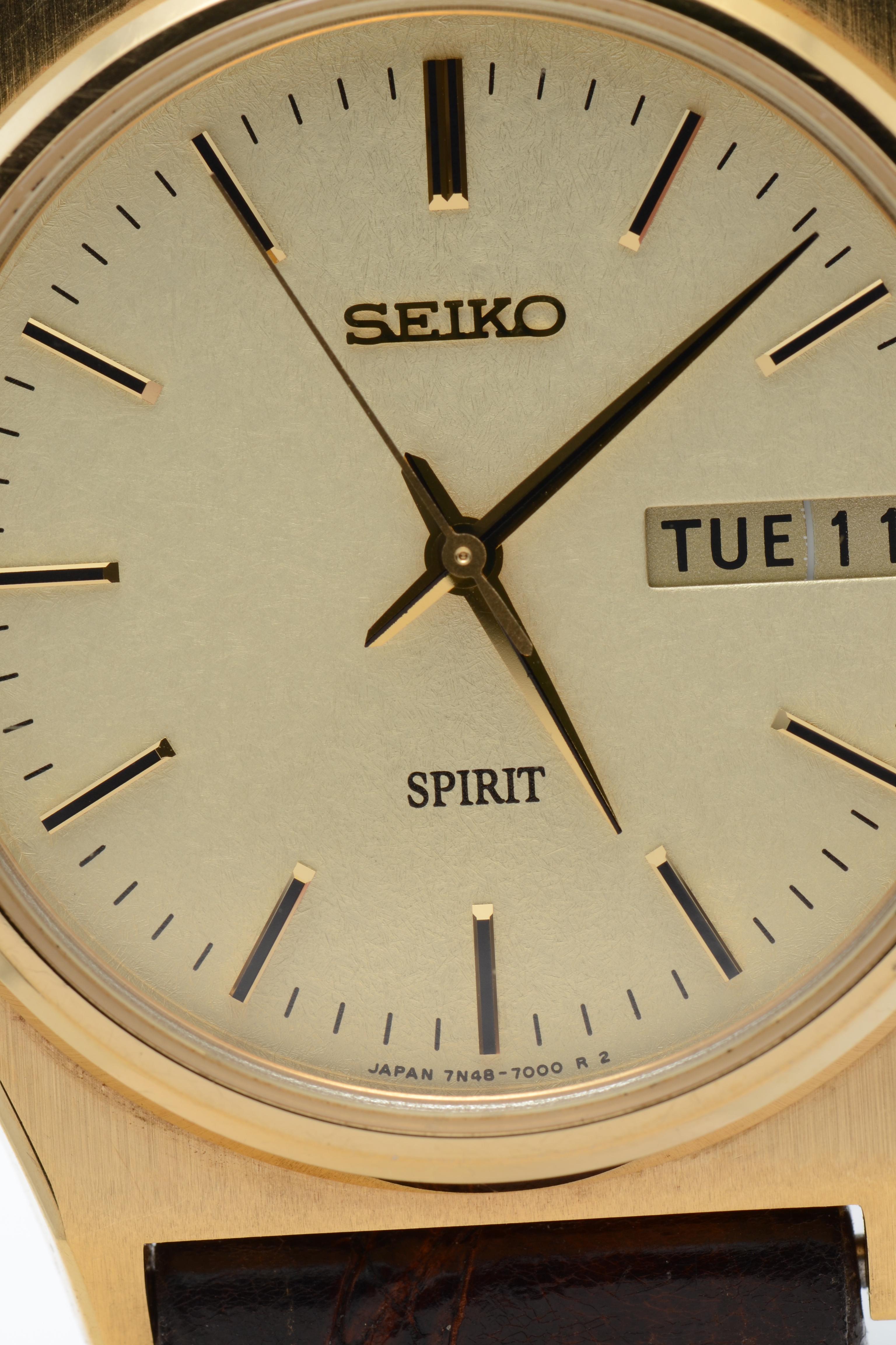 WTS Seiko Spirit Golden Snowflake High Efficiency Quartz with 5