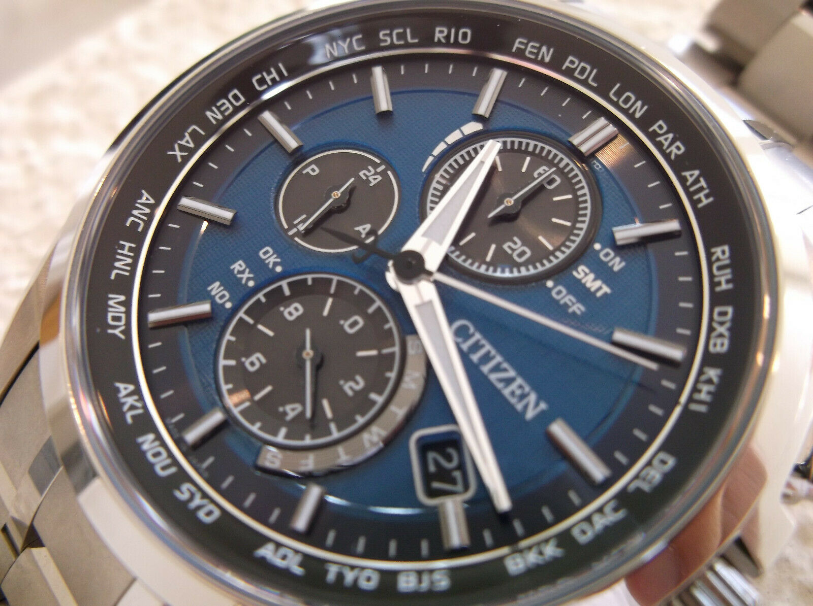 Citizen Attesa AT8040-57L eco-drive radio chronograph titanium