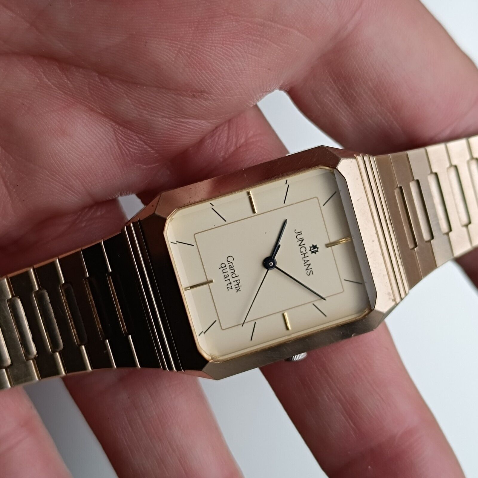Junghans Grand Prix 1970 Gold Plated Mens Quartz Vintage Germany 