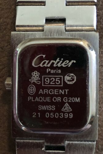 cartier paris 925 argent plaque or g20m swiss made