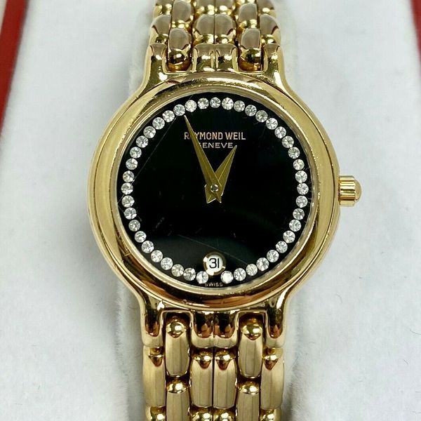 RAYMOND WEIL ゴールド Ladies Rectangular 68 Diamonds Gold Watch - Toccata
