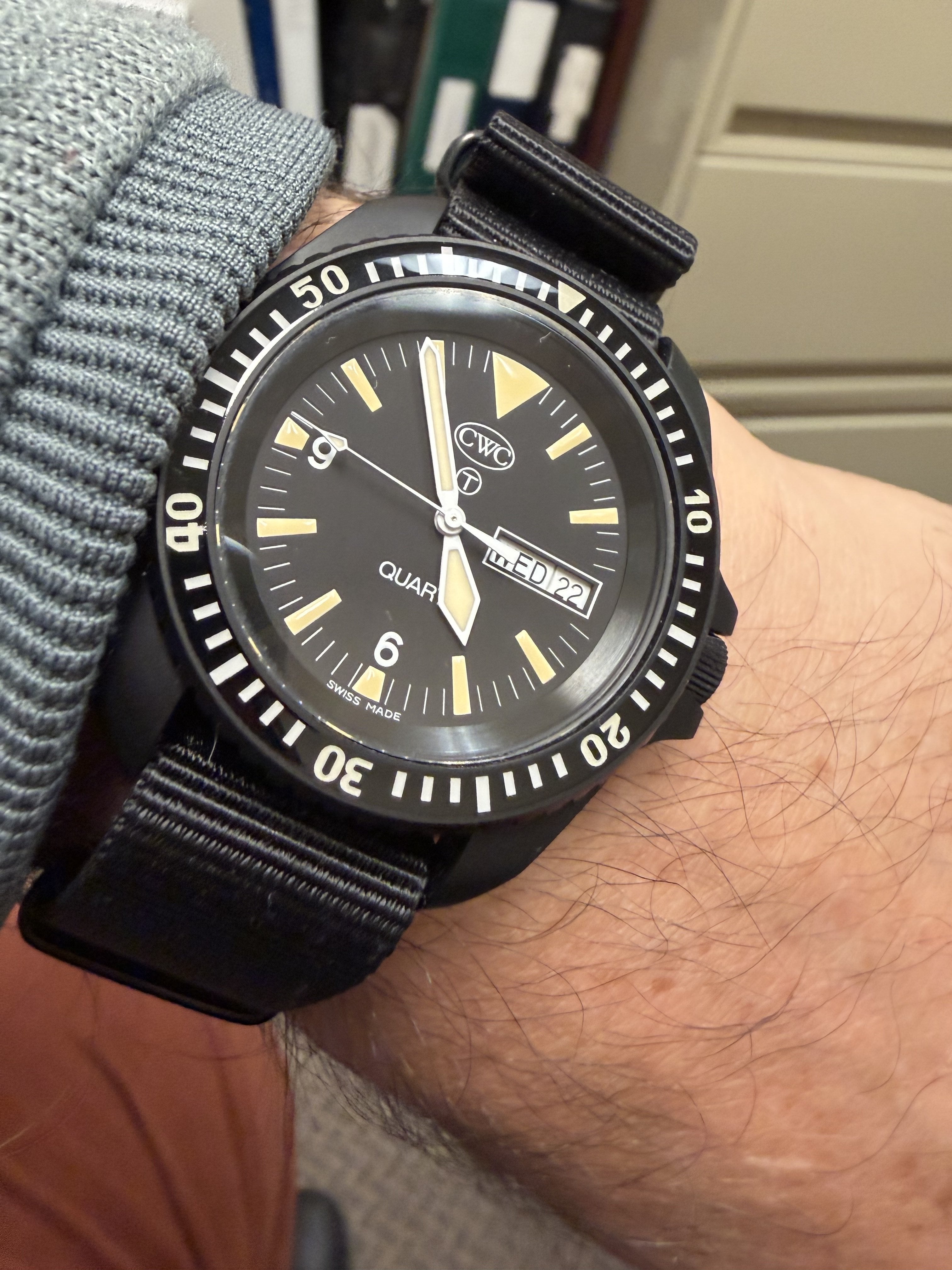 SOLD. FS: CWC 1987 SBS Divers' Watch reissue edn MINT