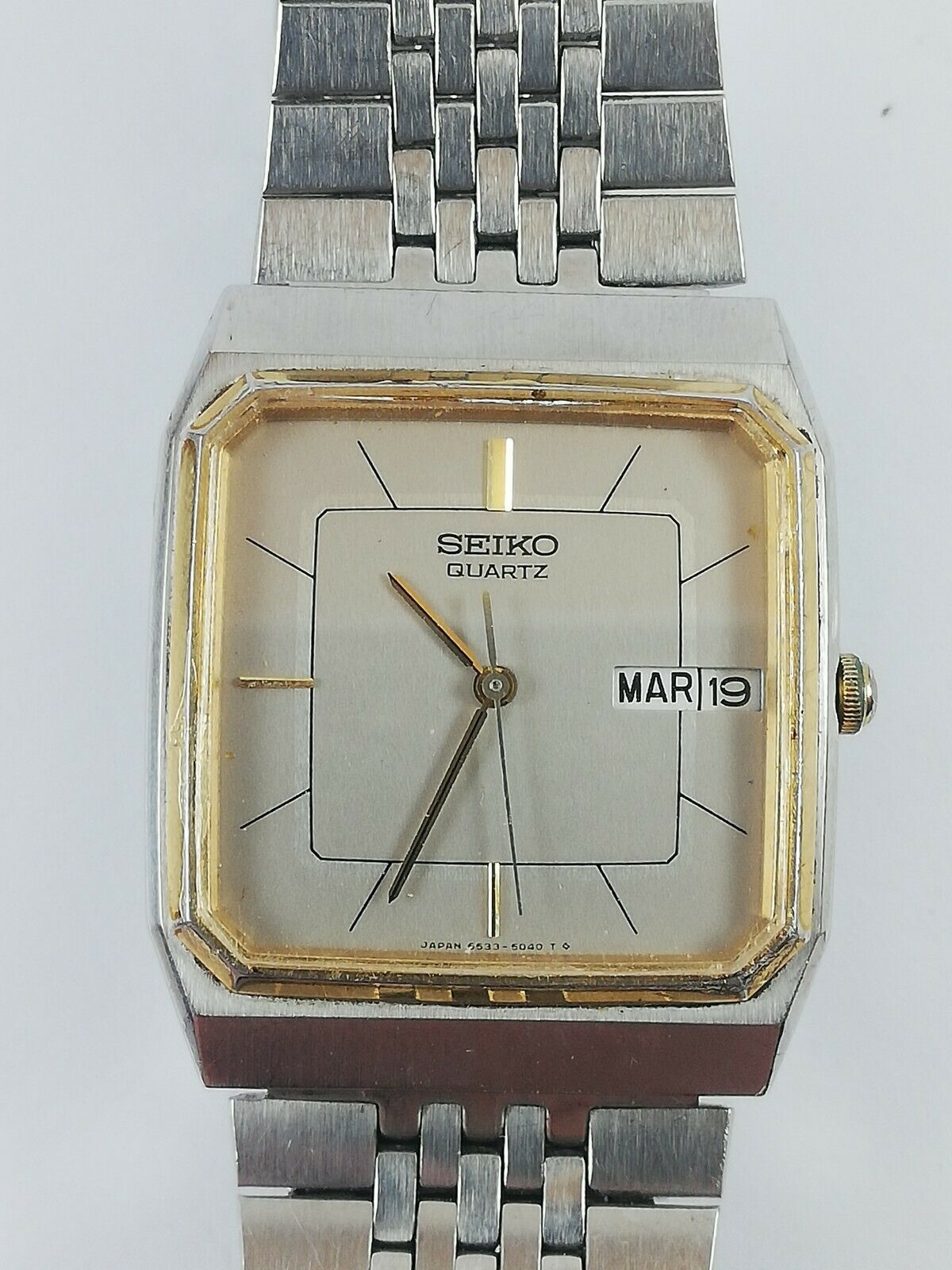 Vintage SEIKO 6533 5039 Five Jewels Japan Quartz Watch Working