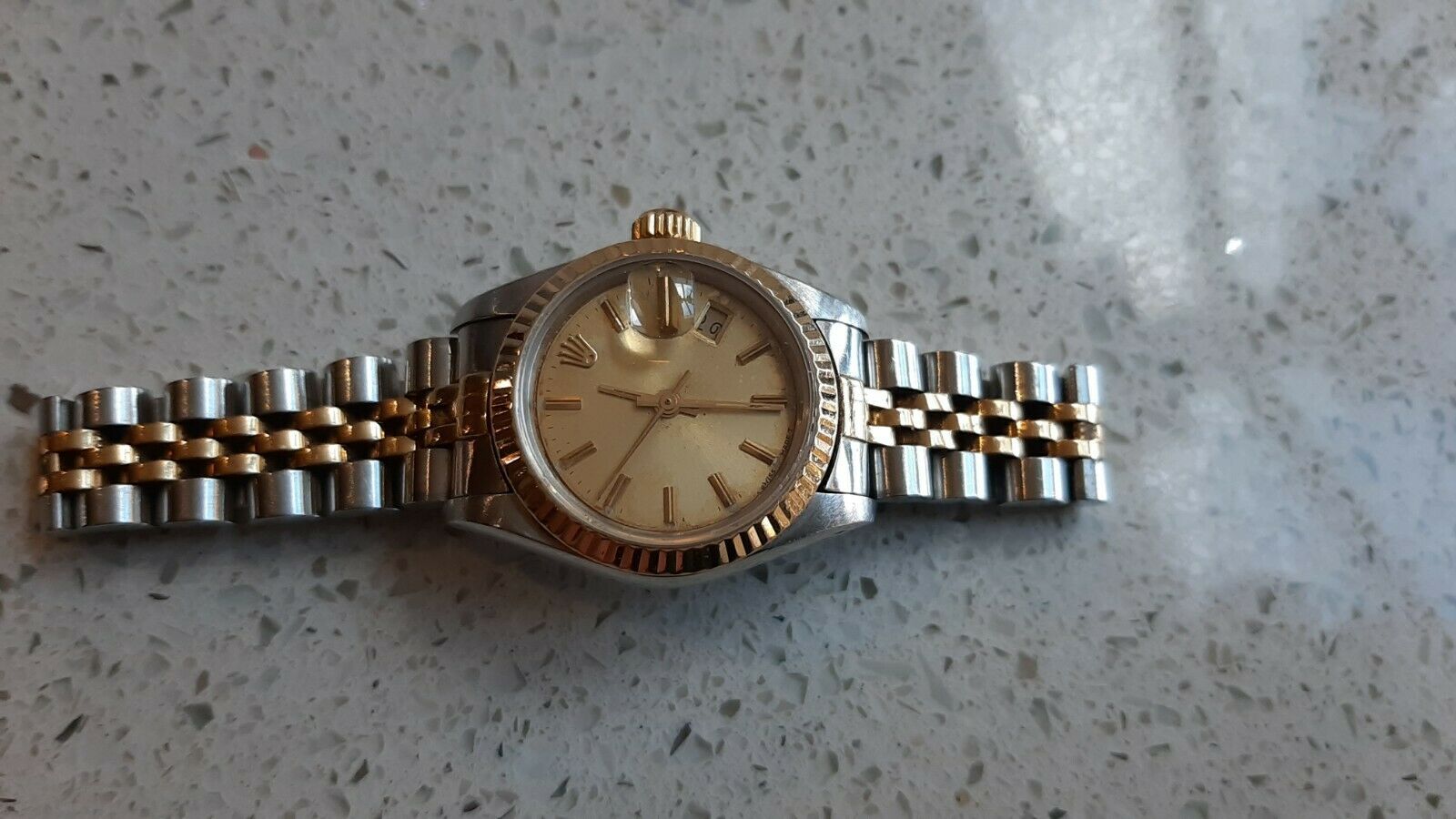 Damaged Rolex ladies datejust watch for scrap value. WatchCharts