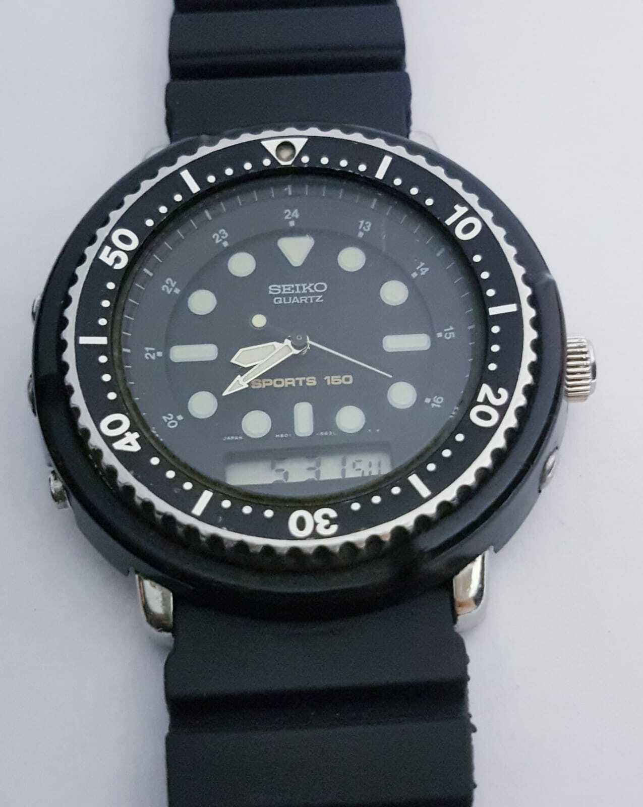 VINTAGE SEIKO H6015480 ARNIE AnaDigi Diver 150m Sports Quartz Men