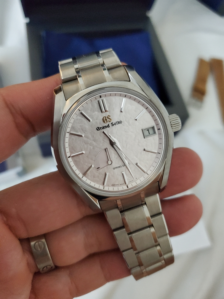 FS LNIB 2021 Grand Seiko SBGA413 Complete BNIB GS Custom Strap