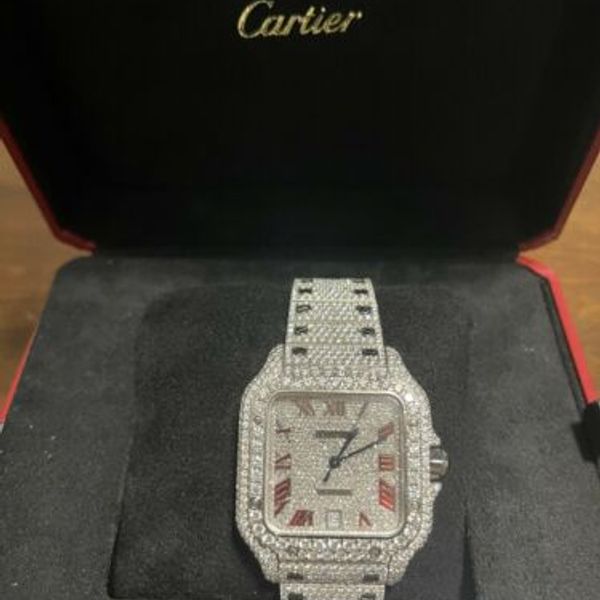Cartier Santos Bust Down By TraxNYC 100 Authentic Unisex Adult Watch