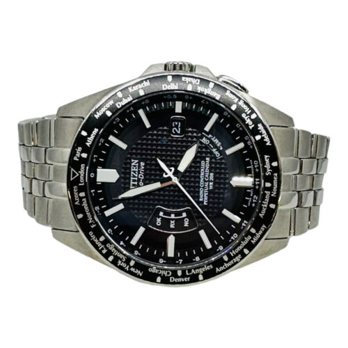 Citizen EcoDrive Radio Control World Perpetual Calendar Mens Watch