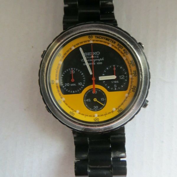 Vintage Seiko Watch 7A38-7140 Quartz Sports 100 Chronograph | WatchCharts