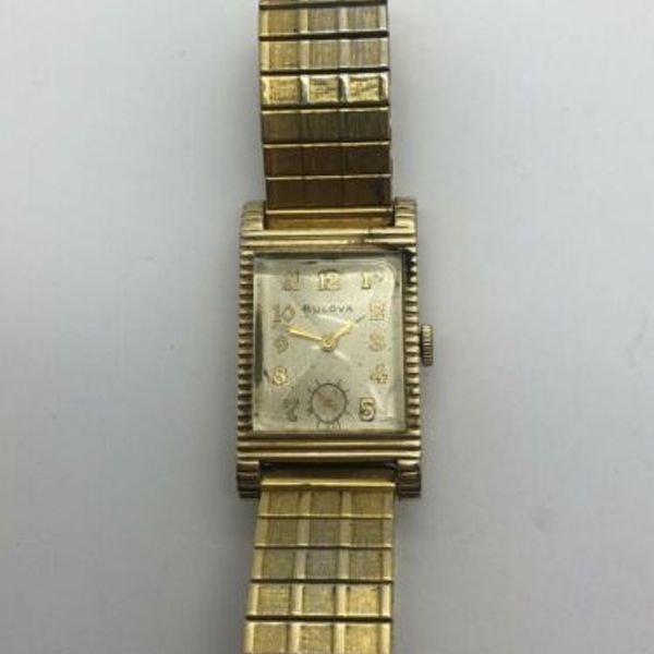 1950’s Bulova Mens Watch, 21 Jewel 10k Gold Filled 7AA Movement ...