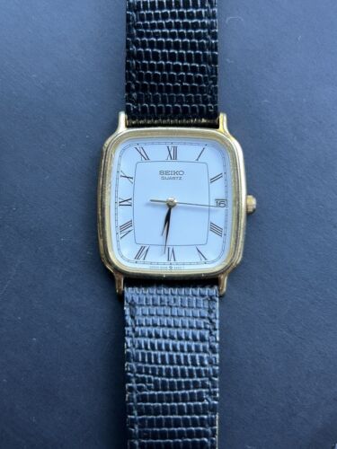 メンズ 1986s SEIKO 6532-5290メンズ クォーツ 薄型スクエアデザイン