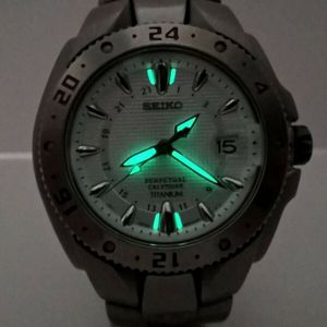 時計 SEIKO TITANIUM 8F56-0080 Seiko Perpetual Calendar 8F56-0080 Titanium Vintage Watch For