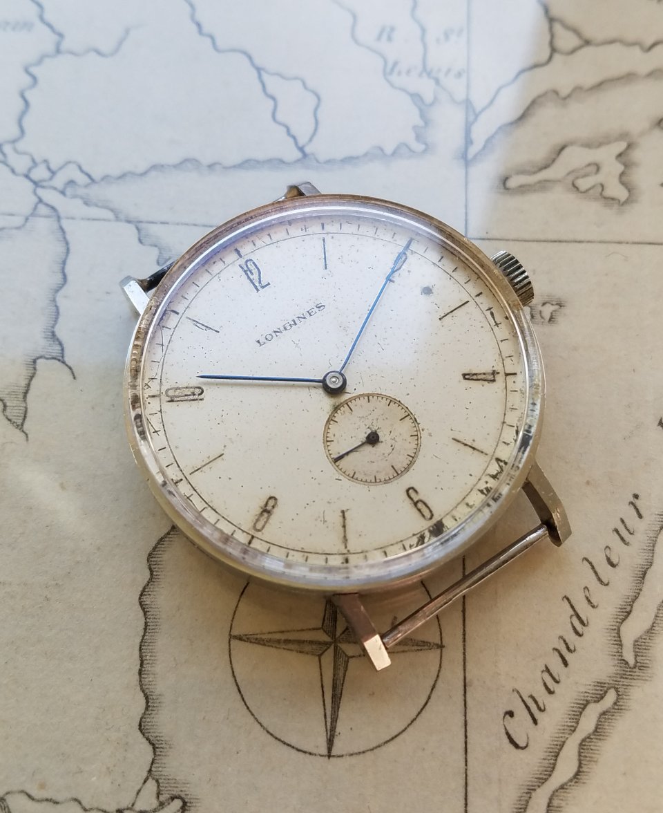 SOLD 37mm Longines Bauhaus ref.4734 23m Stainless 1942 1750