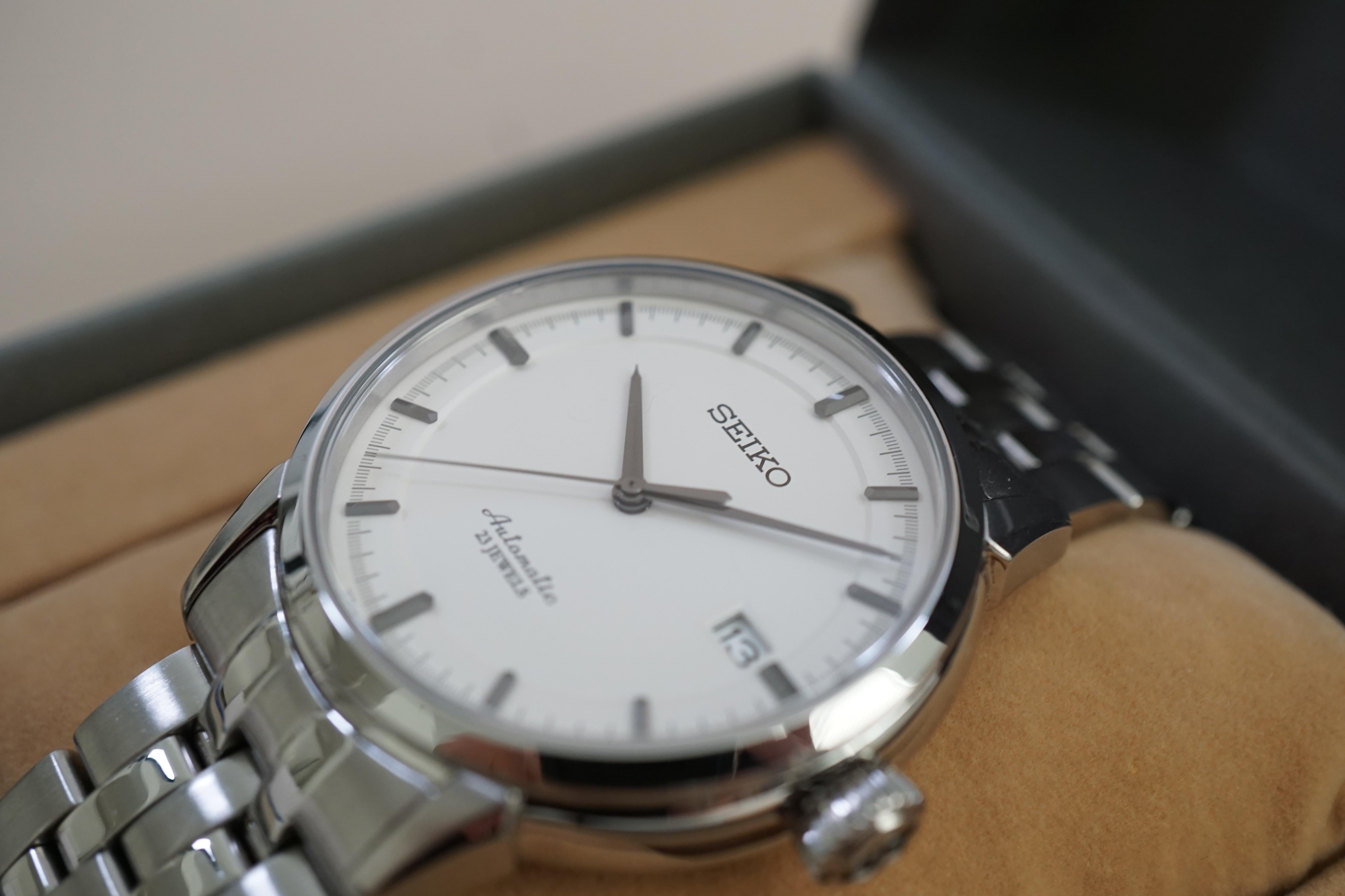 WTS Seiko Presage SARX021 6R15 Automatic Sapphire Bracelet White