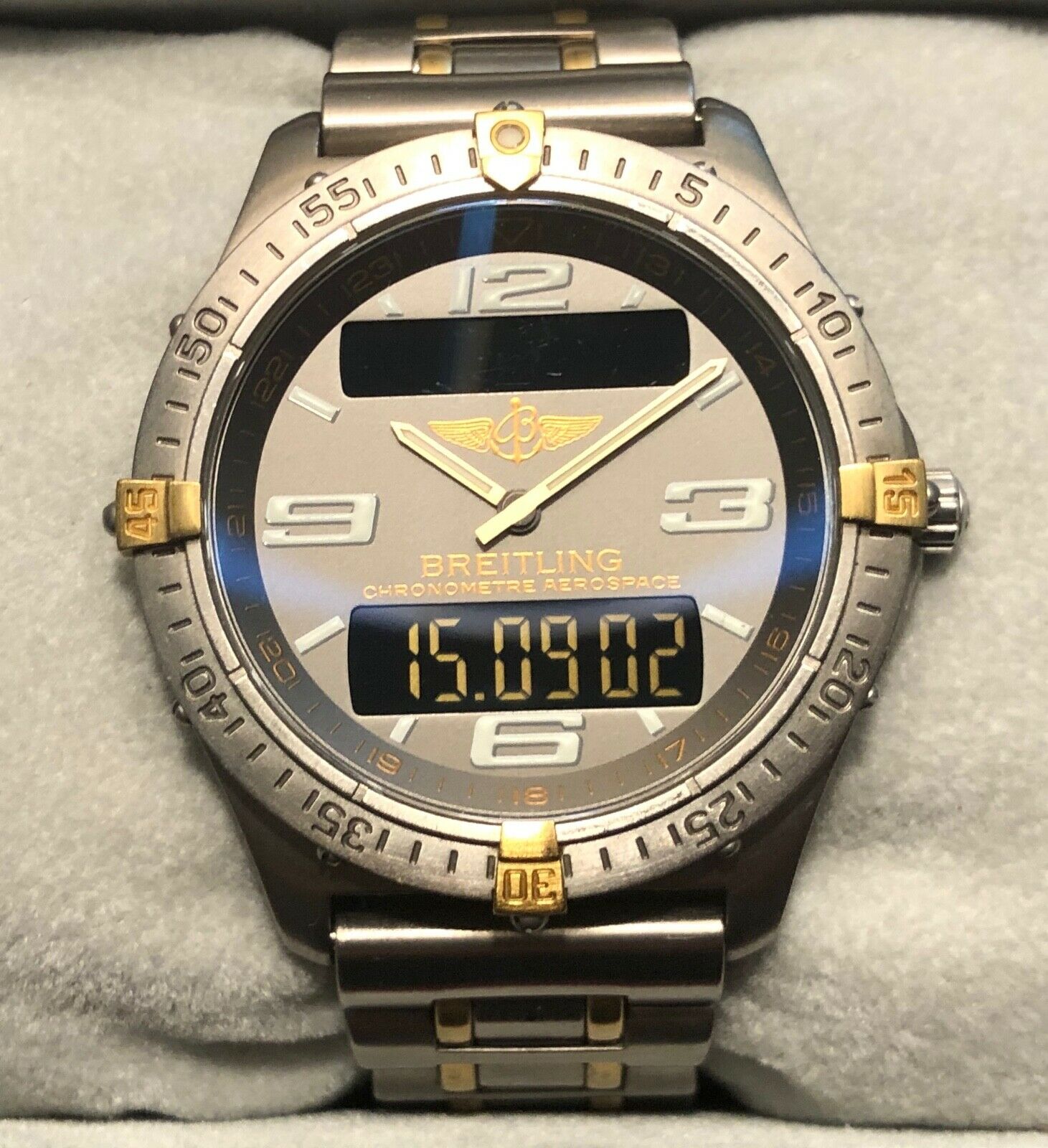 breitling aerospace titanium gold