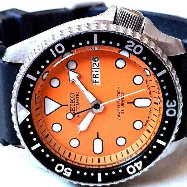 Seiko 7S26-0020 vintage Japan diver rare SKX ORANGE w/