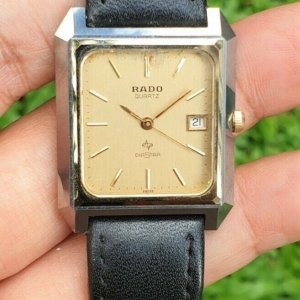 Rado Diastar 129 Two Tone Gold Tungsten Men s Vintage Quartz Swiss Watch WatchCharts Marketplace