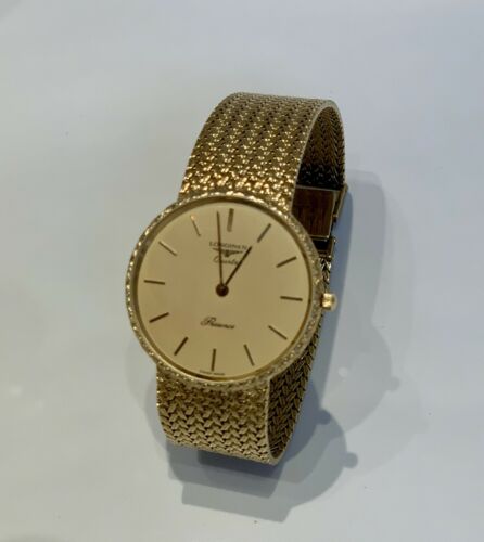 Longines Presence 9ct Gold Quartz Vintage Mens Dress Watch