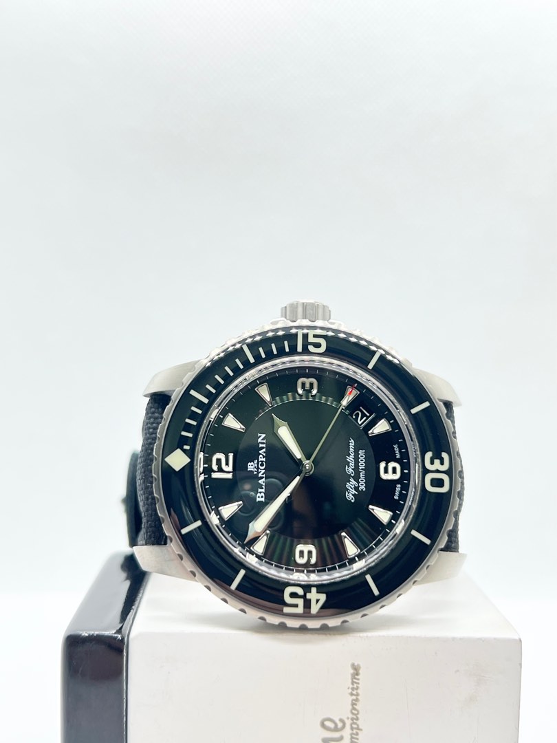 Pre Owned Blancpain Fifty Fathoms 505 12B30 B52B Black Dial