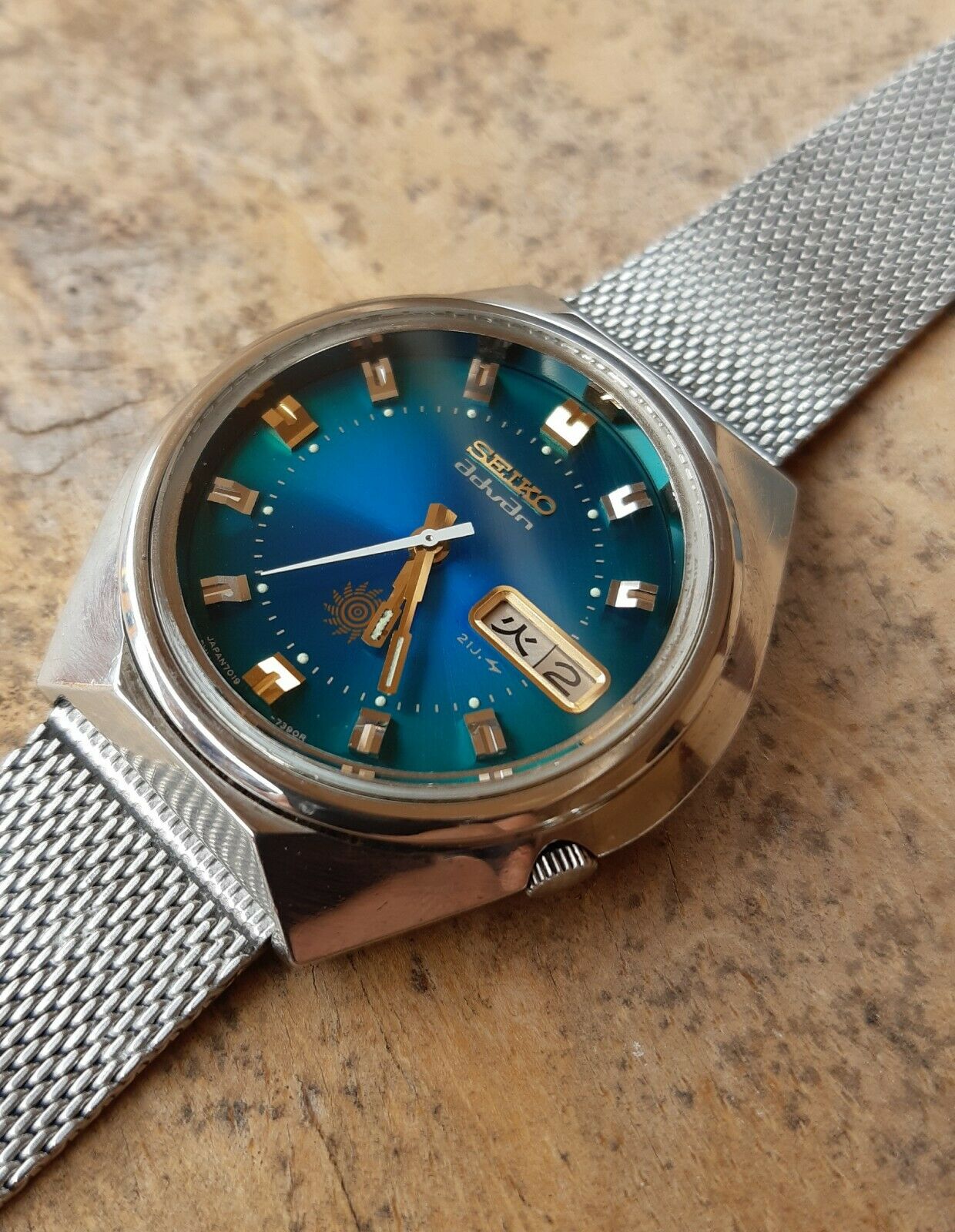 Vintage Seiko Advan 21 Jewels Automatic 7019 7290 Kanji