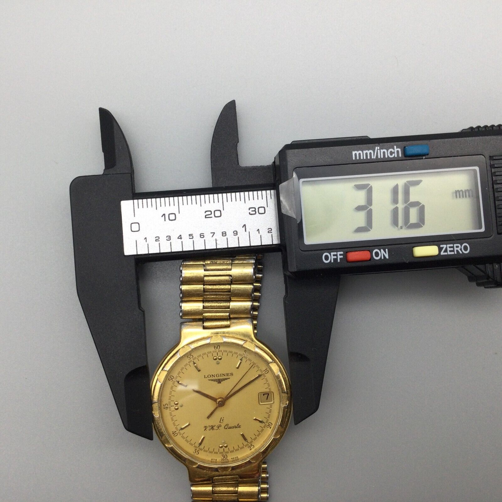 Vintage Longines Conquest Li VHP Watch Men Gold Tone Date