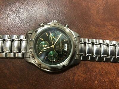 SEIKO ALBA CARIB N944-6B00 Quartz Chronograph Green Dial Men's