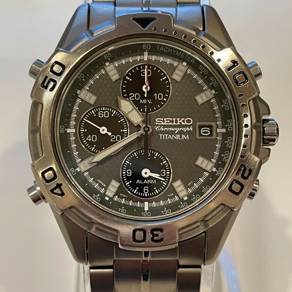 Montre Seiko Chronographe 7T32-6B5A - Boîtier 40,3 Mm Quartz Japonais - Vintage Occasion