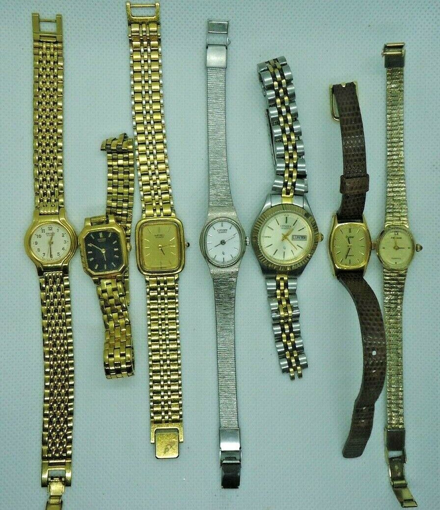 Lot vintage modern women s quartz watches Seiko Citizen Pulsar