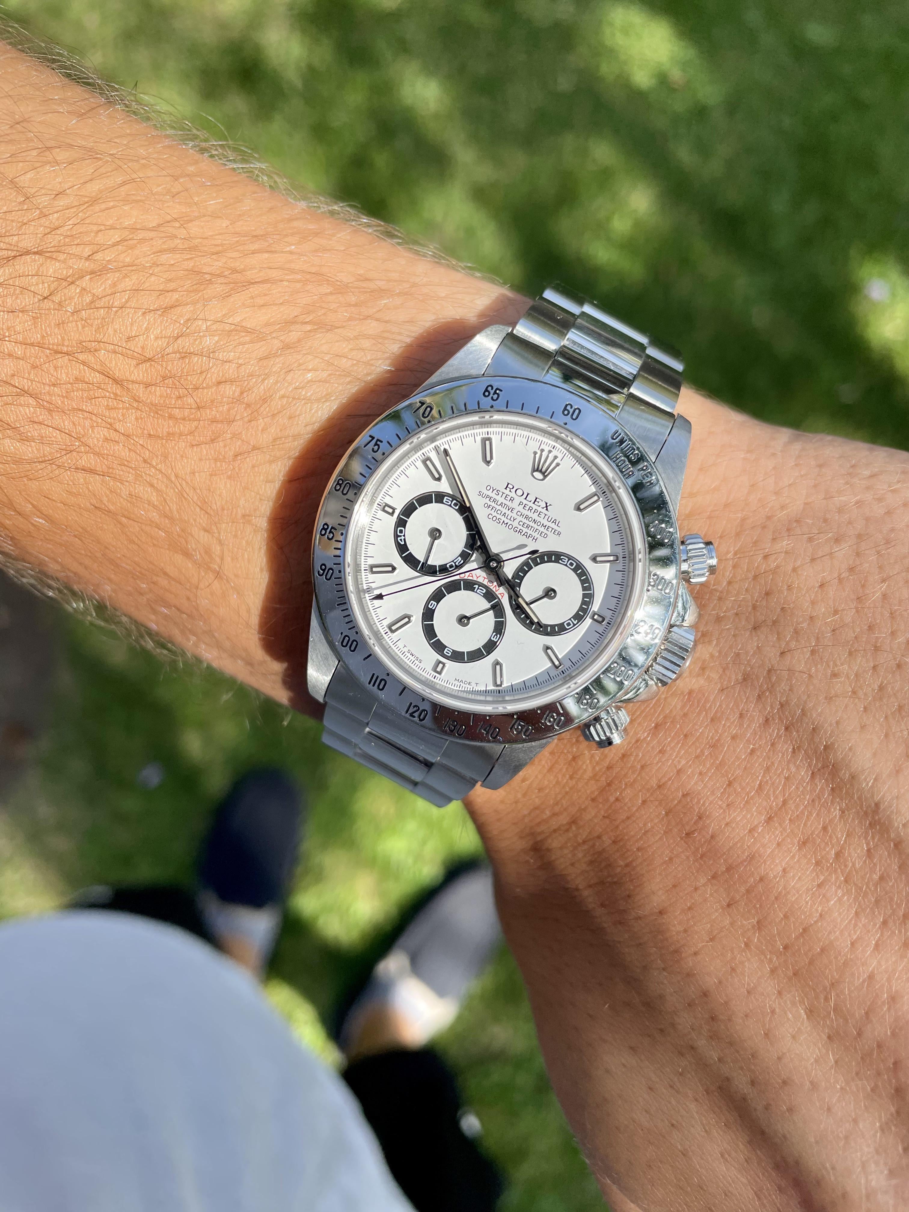 世界の人 HQ Milton - 1991 Rolex SS Zenith Daytona 16520 White Dial