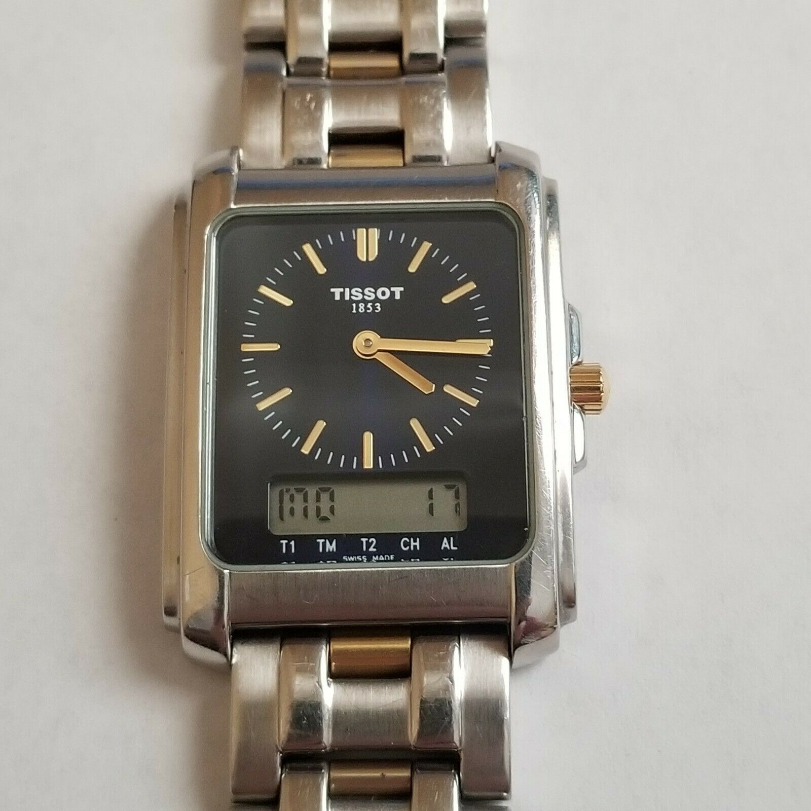Nice TISSOT D130/230K Two Time ANALOG/DIGITAL Multi-Function