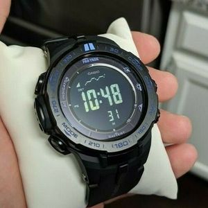 Casio Pro Trek Prw 3100y 1jf Slim Line Triple Sensor Stn Display Usa Ship Watchcharts