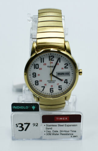 Mens Timex Wardrobe Essential Easy Reader Watch Gold Tone T20471