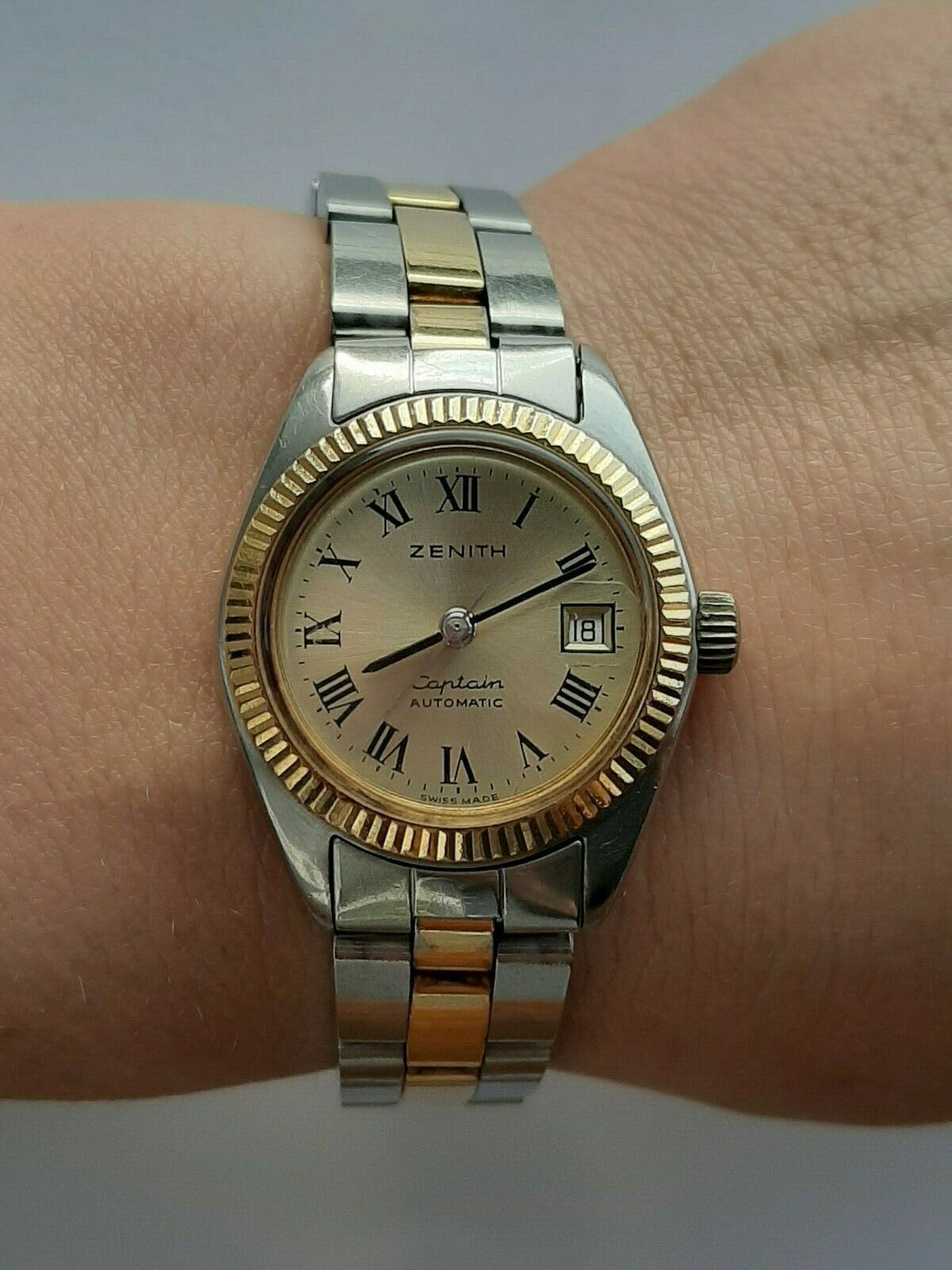 ZENITH CAPTAIN AUTOMATIC 19-0940-485 TWO TONE LADY 26mm SWISS JUST