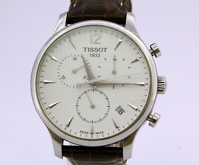 Tissot Quartz Chronograph Swiss Made White Silver wristwatch