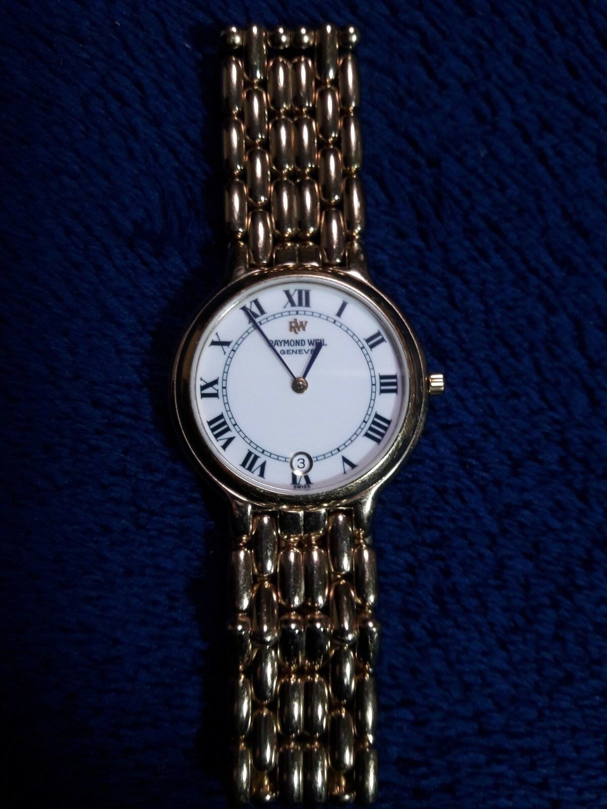 Classic Raymond Weil Geneve 18K Gold Electroplated Men s Watch