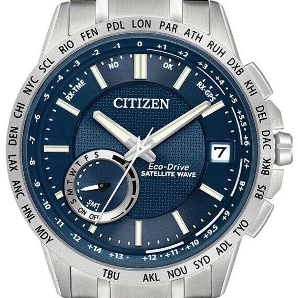 Citizen Eco Drive Satellite Wave Mens Chronograph Gps 44mm Watch