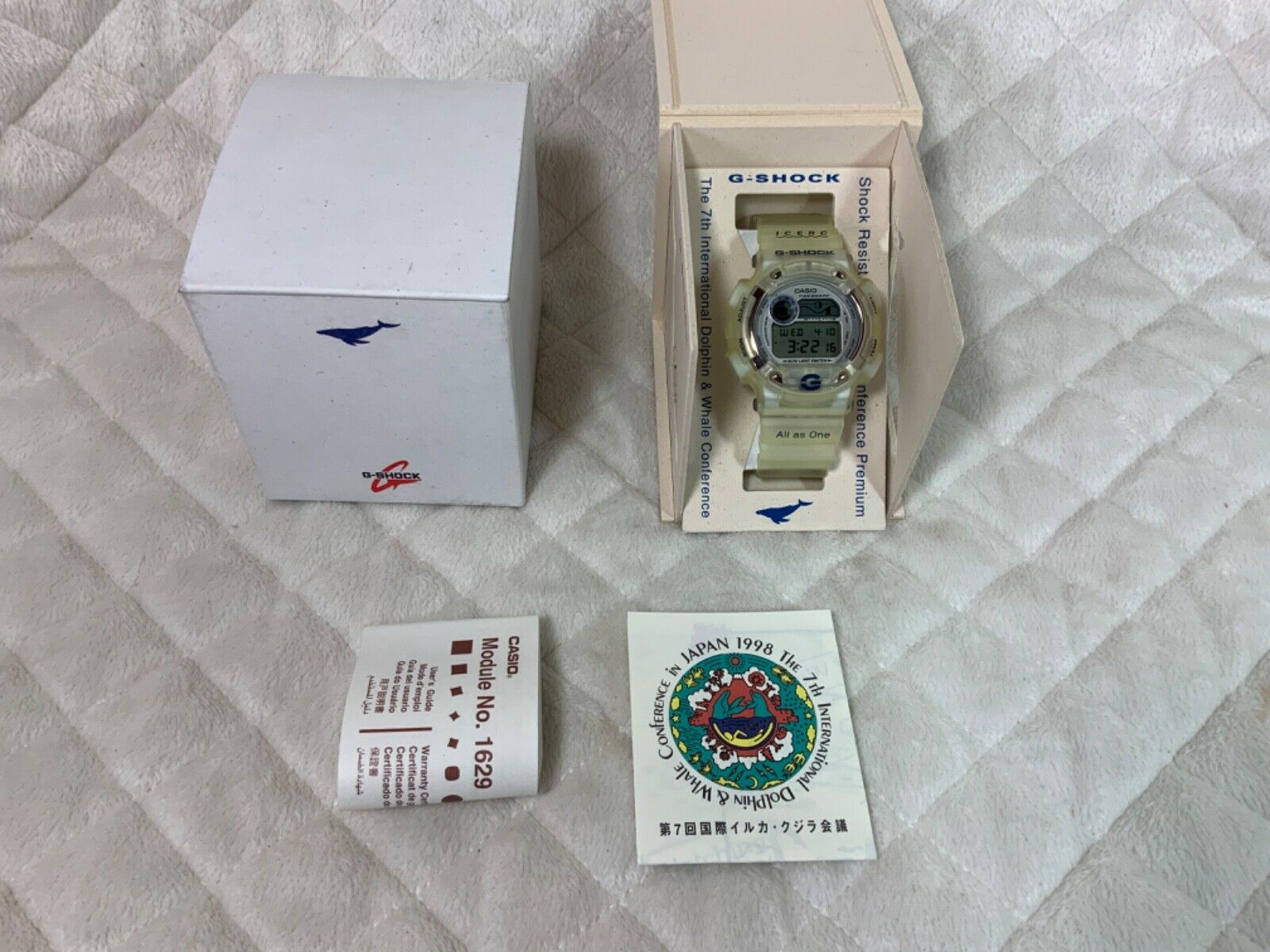 RARE 1998 CASIO G-SHOCK DW8600K-2V Japan ICERC DOLPHIN & WHALE