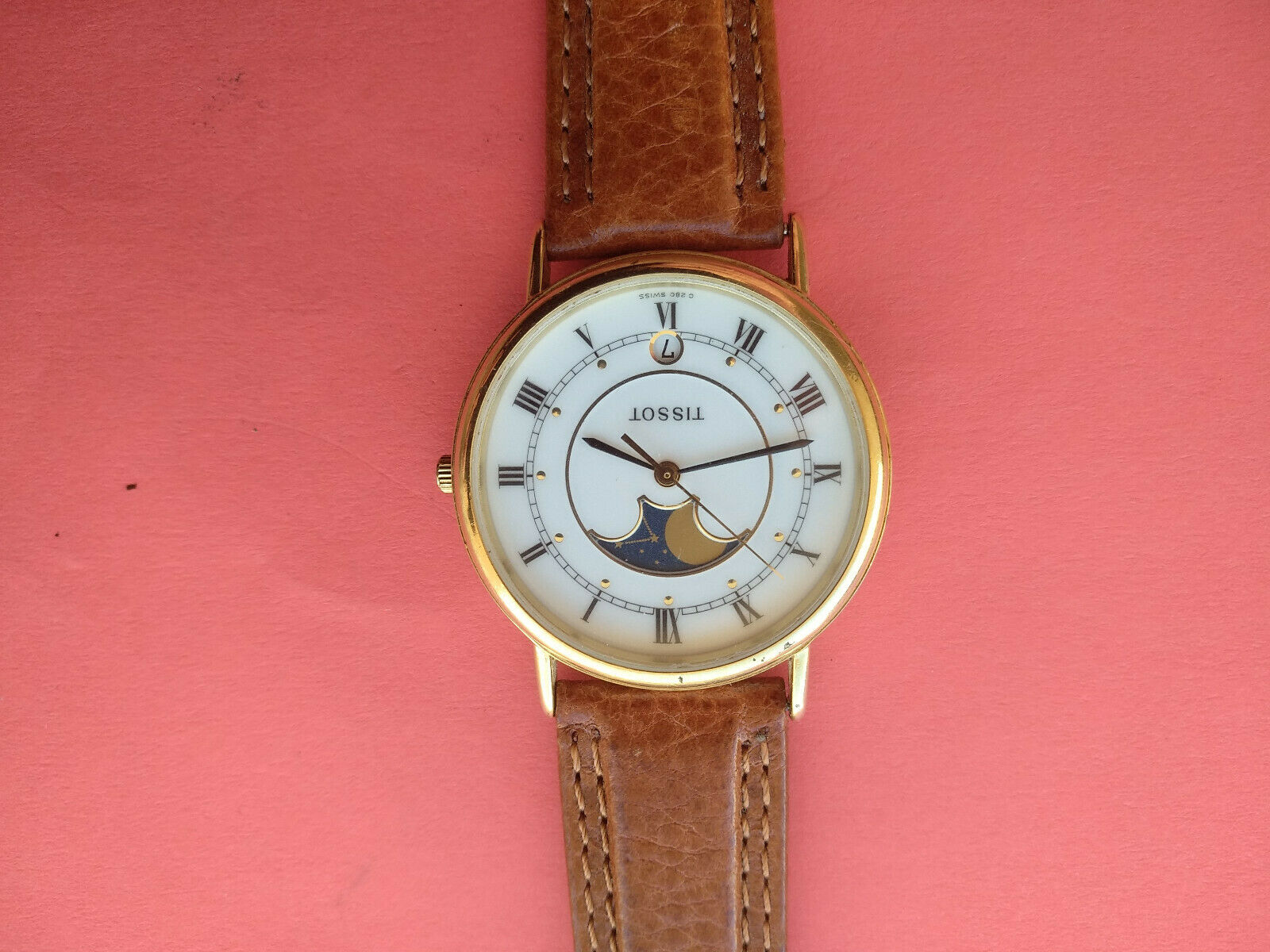 Vintage TISSOT C280 Moonphase Men s 7j Wristwatch eta 955.419