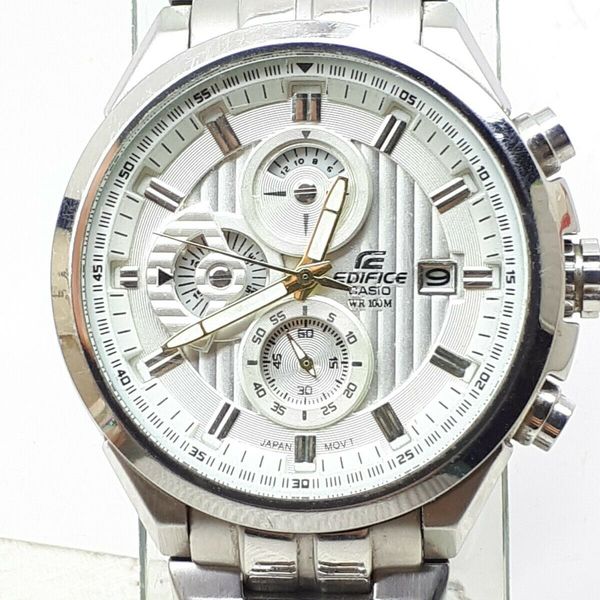 CASIO EDIFICE 5139 WRIST WATCH JAPAN EF 556 MEN S DAY DATE WR 100M QUARTZ WatchCharts Marketplace