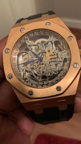 Audemar Piguet Royal Oak Offshore Gold w Skeleton Dial A.1220ST N