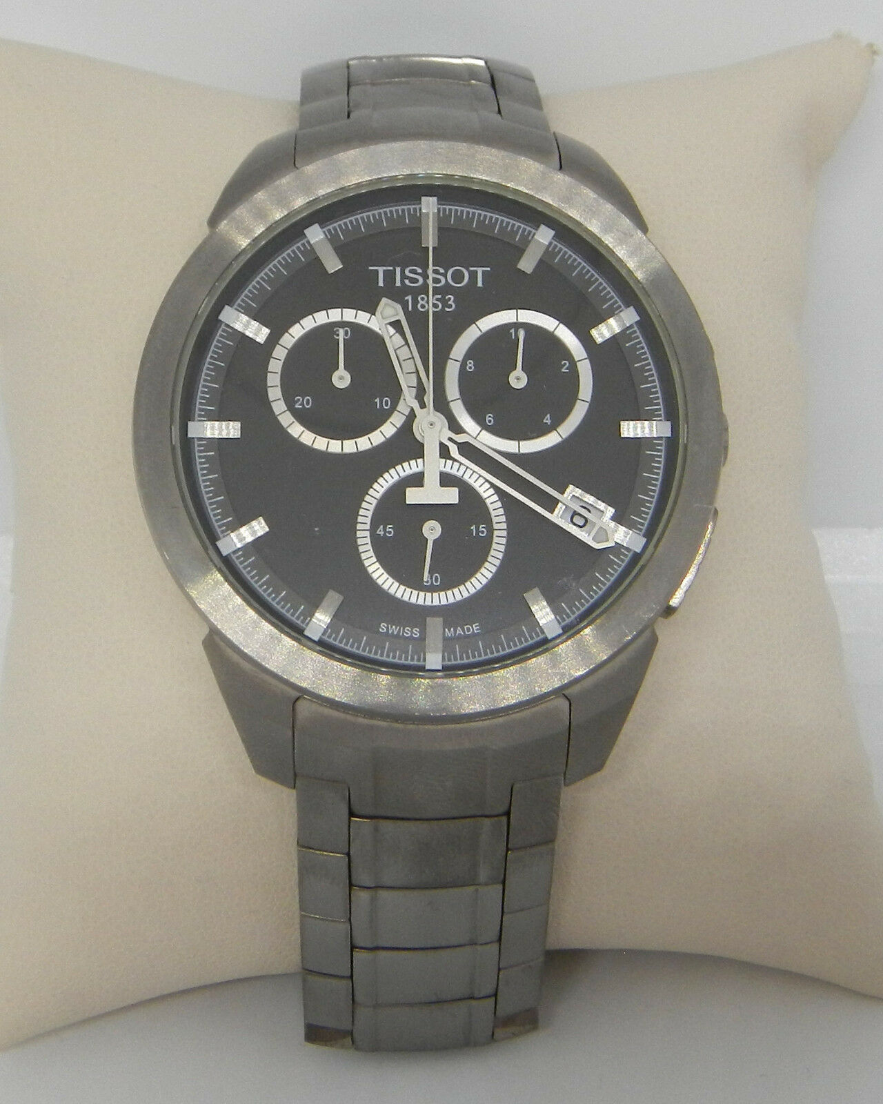 TISSOT T SPORT TITANIUM CHRONOGRAPH GRAY DIAL MENS SWISS WATCH