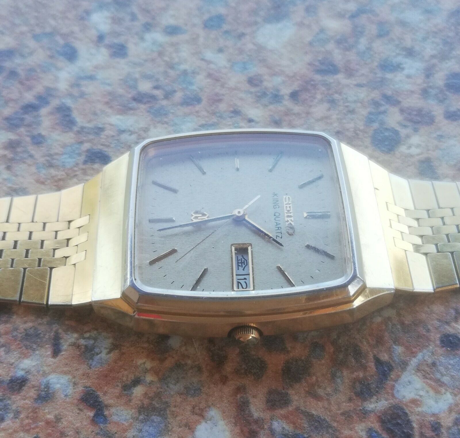 Vintage Seiko King Quartz Twin Quartz 9443 5020 December 1982 Gold