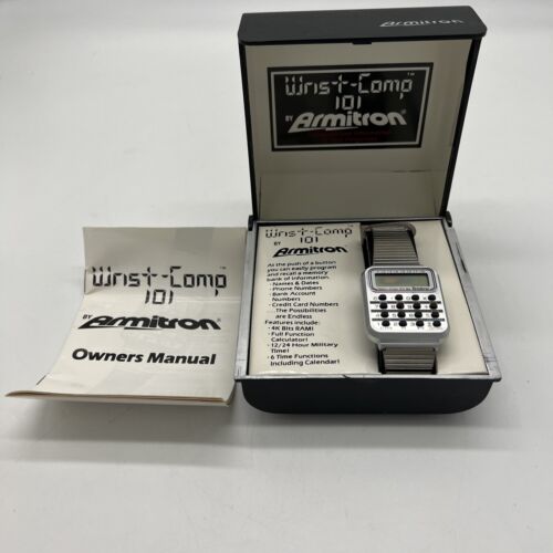 1985 Wrist Comp 101 By Armitron Digital Data Bank Back To The