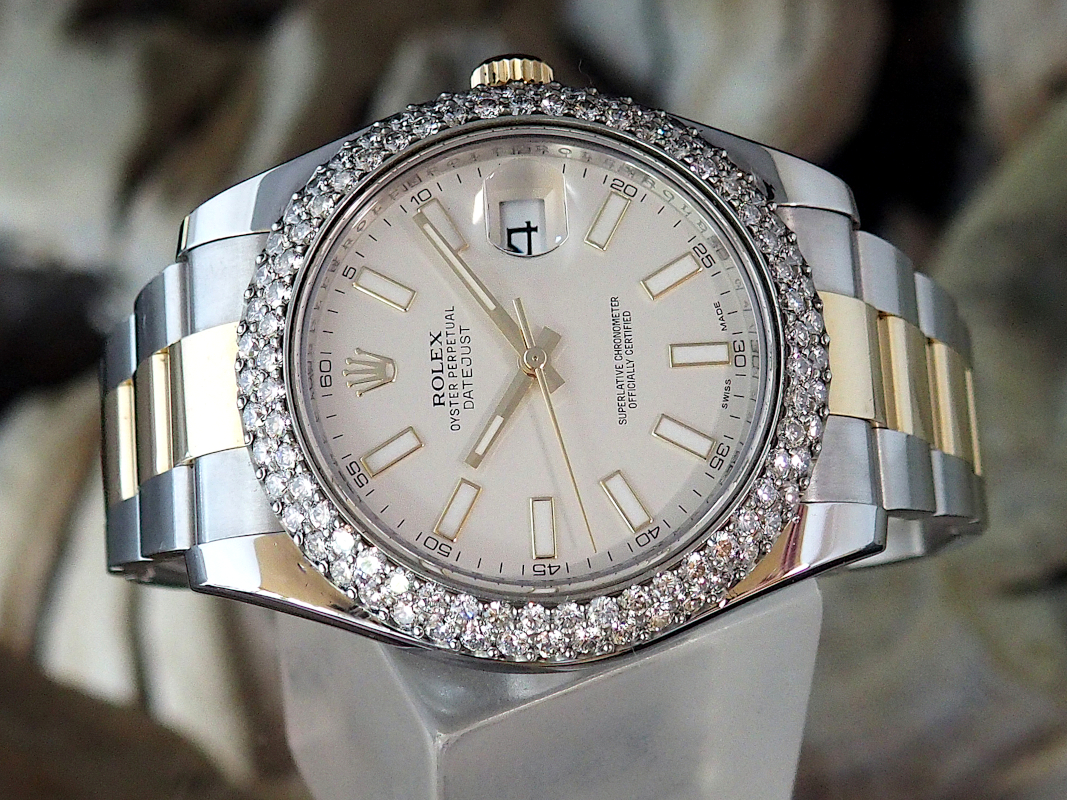 Rolex datejust 41mm sale diamond bezel